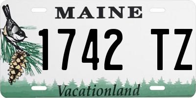 ME license plate 1742TZ