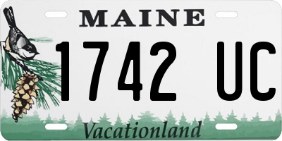 ME license plate 1742UC