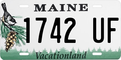 ME license plate 1742UF