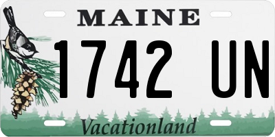 ME license plate 1742UN