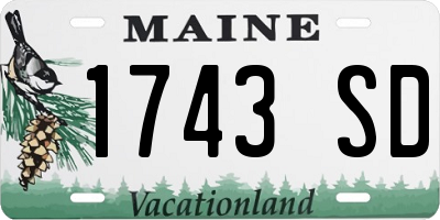 ME license plate 1743SD