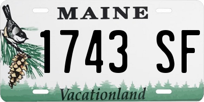 ME license plate 1743SF