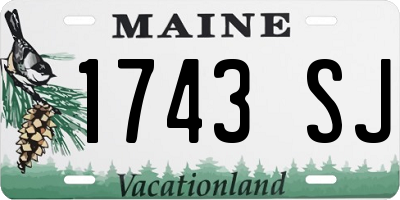ME license plate 1743SJ