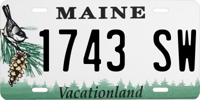 ME license plate 1743SW