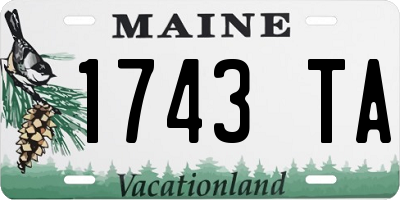 ME license plate 1743TA