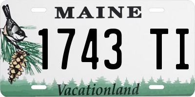ME license plate 1743TI