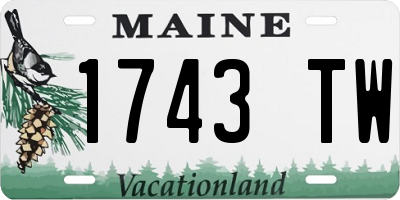 ME license plate 1743TW