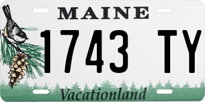 ME license plate 1743TY
