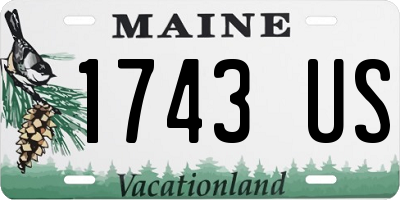 ME license plate 1743US