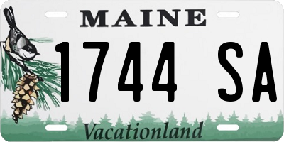 ME license plate 1744SA