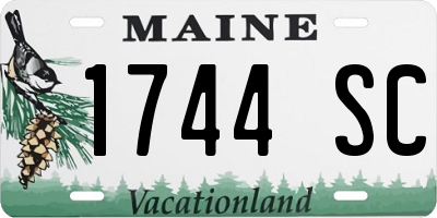 ME license plate 1744SC