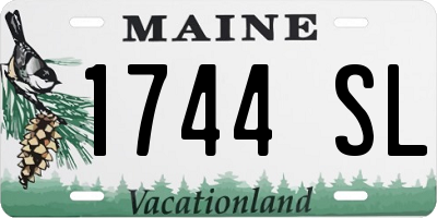 ME license plate 1744SL