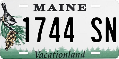 ME license plate 1744SN