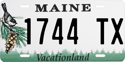 ME license plate 1744TX