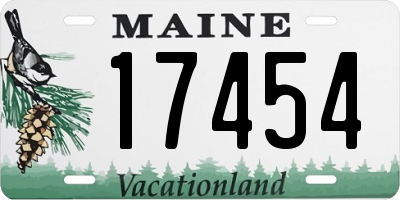 ME license plate 17454