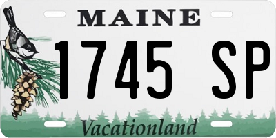 ME license plate 1745SP
