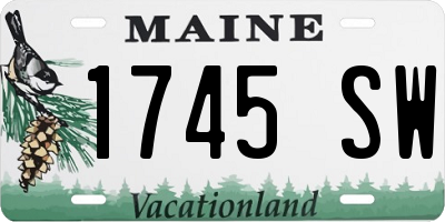 ME license plate 1745SW