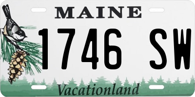 ME license plate 1746SW