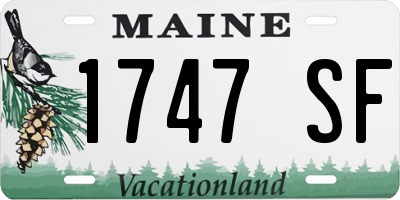 ME license plate 1747SF