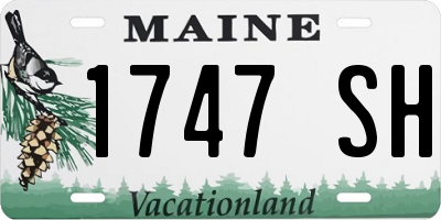 ME license plate 1747SH