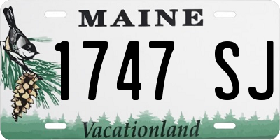 ME license plate 1747SJ