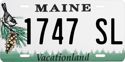ME license plate 1747SL
