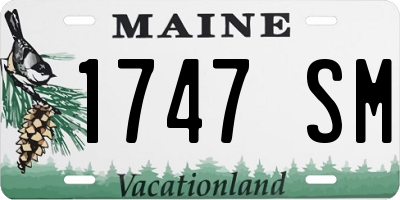 ME license plate 1747SM