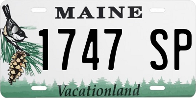 ME license plate 1747SP