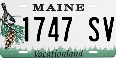 ME license plate 1747SV