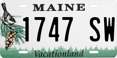 ME license plate 1747SW