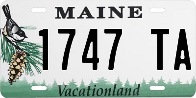ME license plate 1747TA
