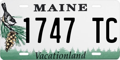 ME license plate 1747TC