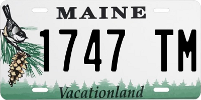ME license plate 1747TM
