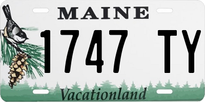 ME license plate 1747TY
