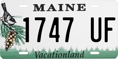 ME license plate 1747UF