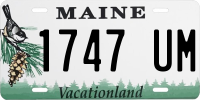 ME license plate 1747UM
