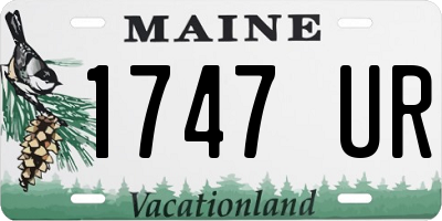 ME license plate 1747UR