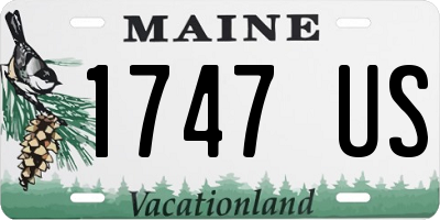 ME license plate 1747US