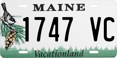 ME license plate 1747VC