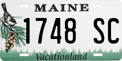 ME license plate 1748SC