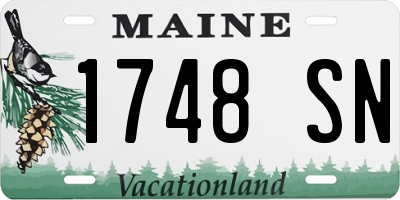 ME license plate 1748SN