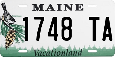 ME license plate 1748TA