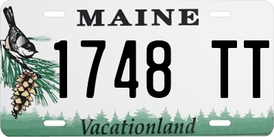 ME license plate 1748TT