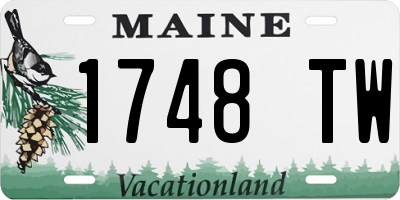 ME license plate 1748TW