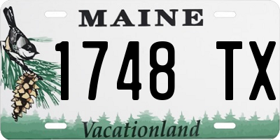 ME license plate 1748TX