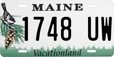 ME license plate 1748UW