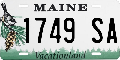 ME license plate 1749SA