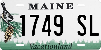 ME license plate 1749SL