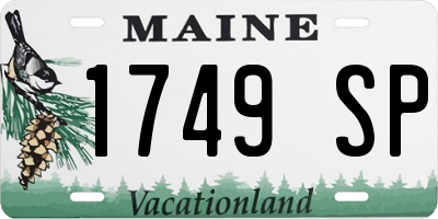 ME license plate 1749SP
