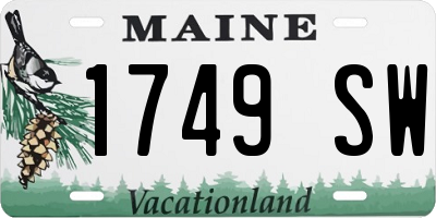 ME license plate 1749SW